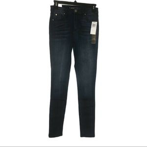 Tinseltown Jr High Waist Skinny Dark Blue Jeans